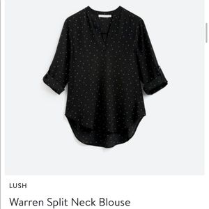 Lush Split Neck Blouse